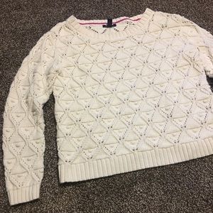 Tommy Hilfiger crochet knit sweater sz XL
